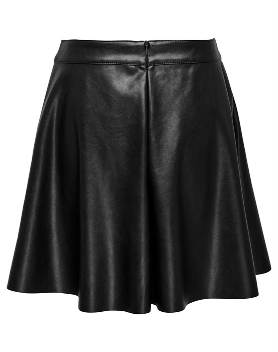 OnlUna Faux Leather Flared Nederdel